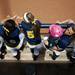 Nine-year-old Natalie Harper from Indiana watches the softball game on Saturday, May 4. Daniel Brenner I AnnArbor.com